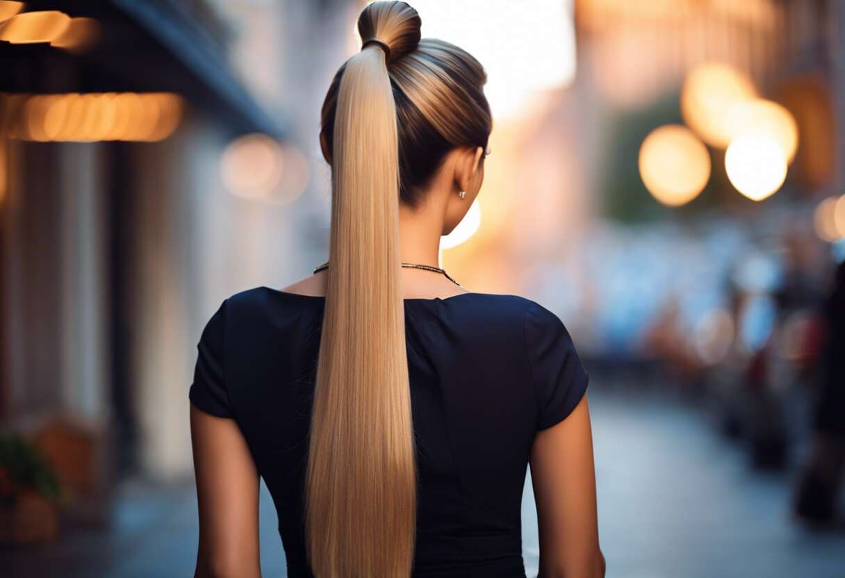 étapes clés pour fixer l'extension ponytail et obtenir du volume